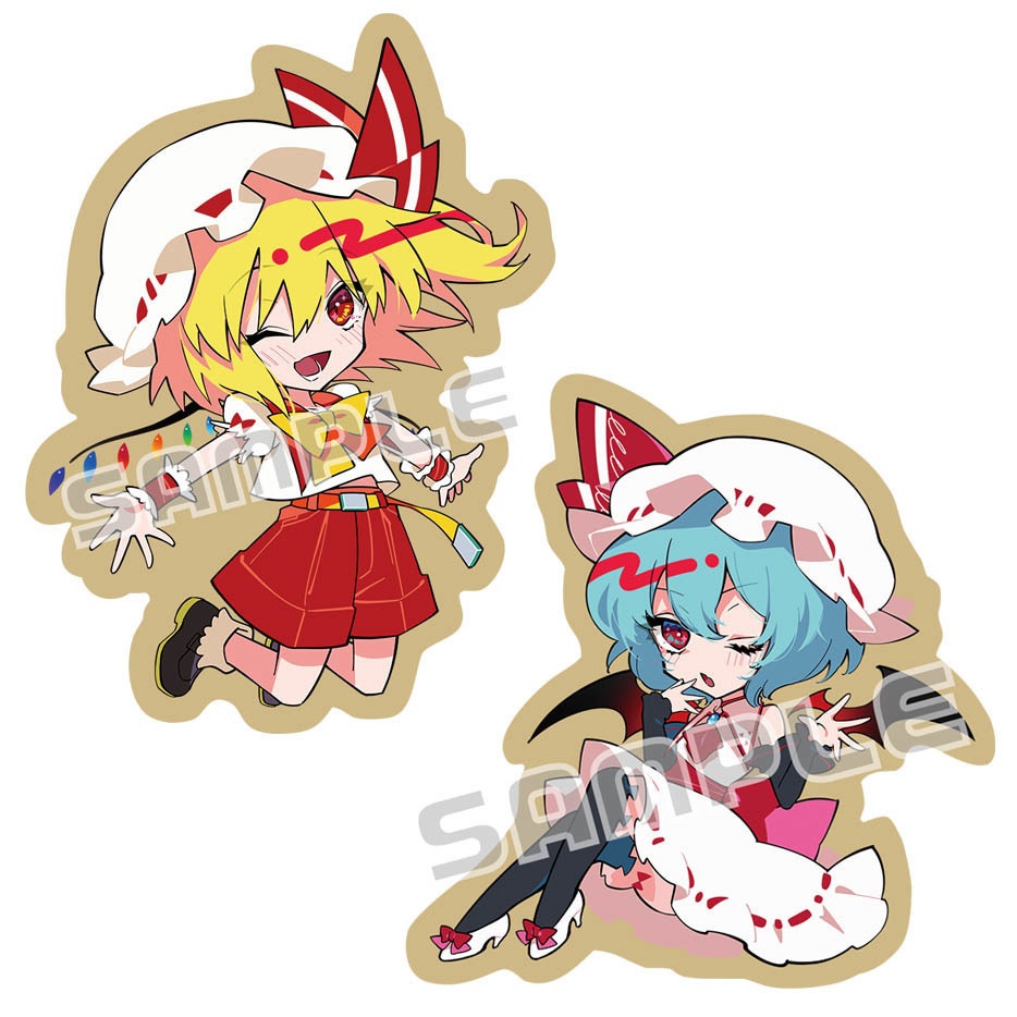 レミリア&フランドール -木製キーホルダー-