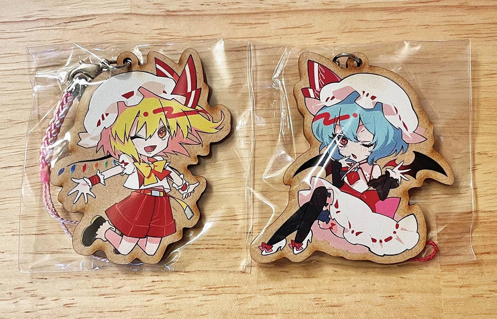 レミリア&フランドール -木製キーホルダー-