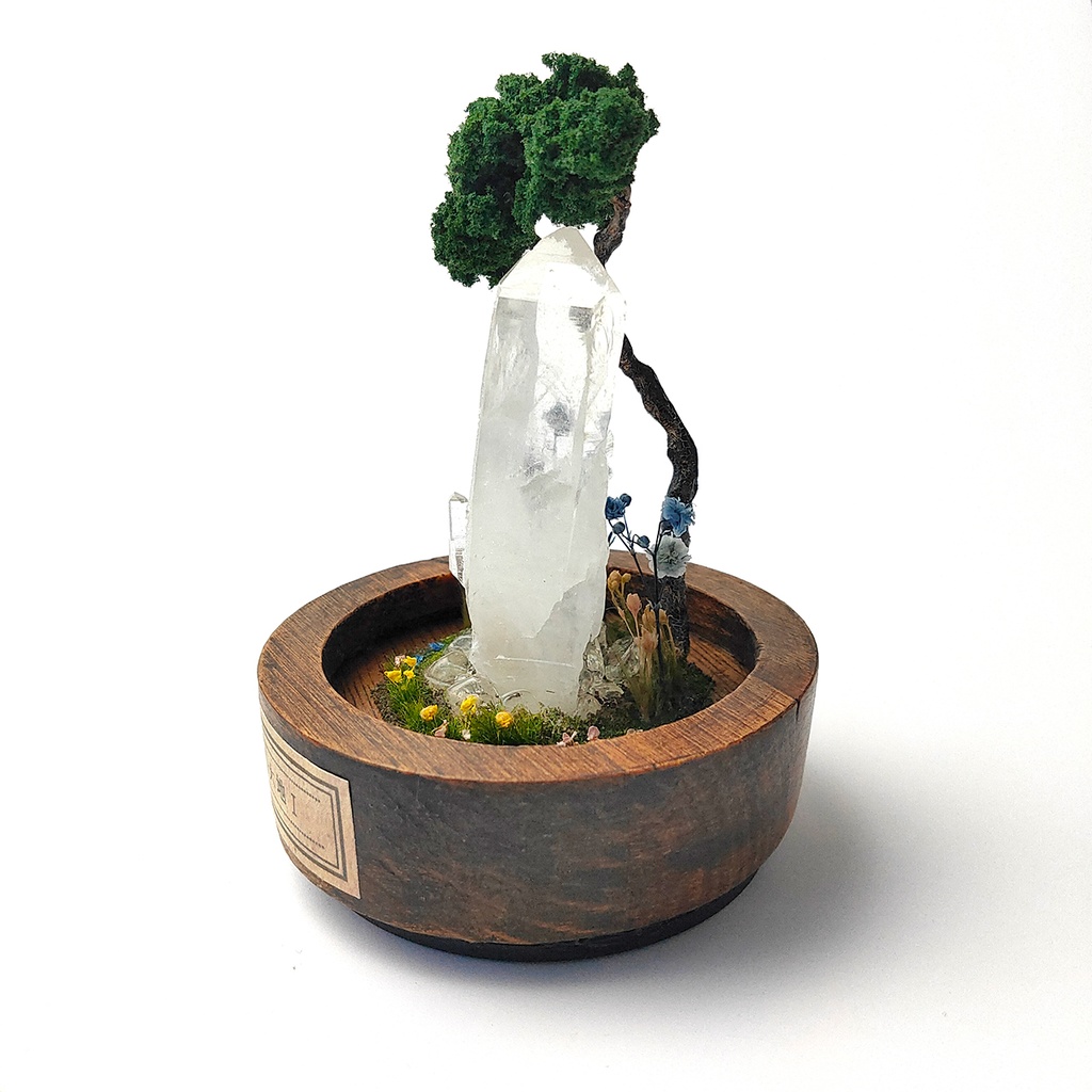 鉱物ランプ・水晶『結晶大地Ⅰ』中・10パターン切替点灯