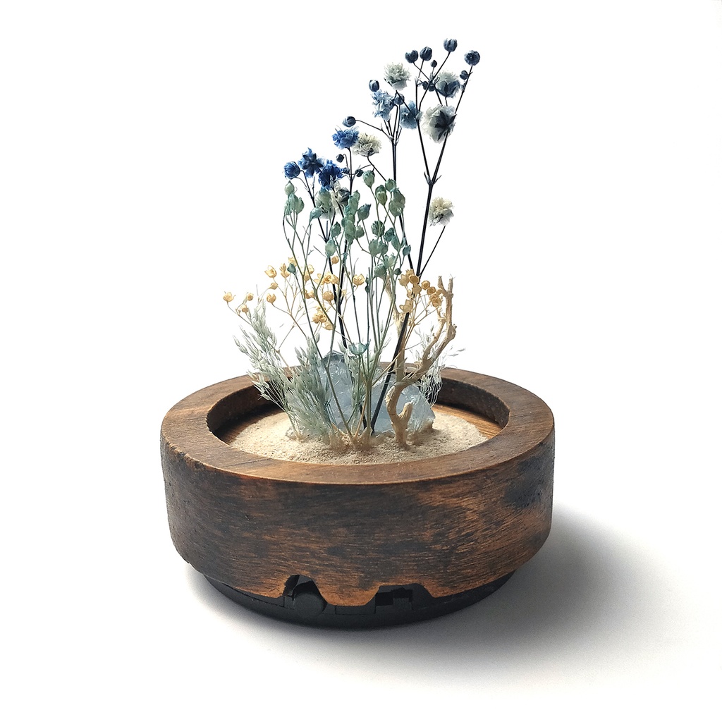 鉱物ランプ・天青石『空色の憧憬』中・10パターン切替点灯