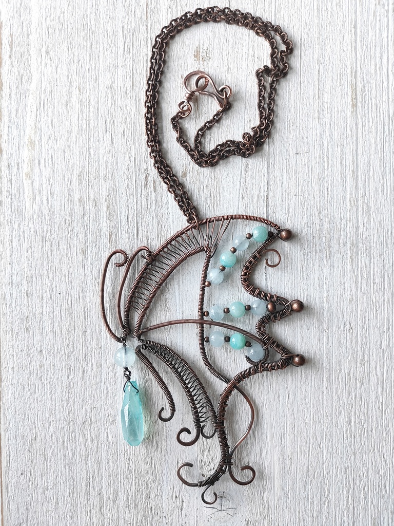 夢幻の蝶ネックレス*空色*