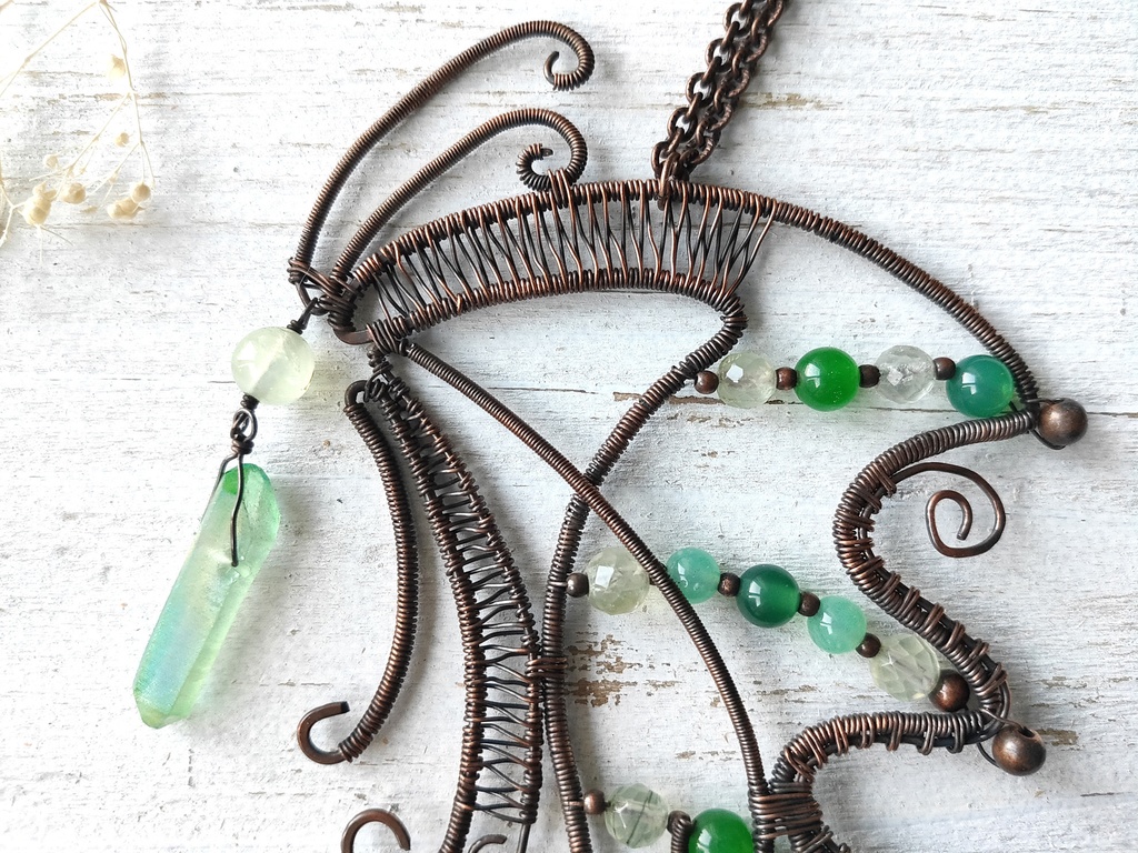 夢幻の蝶ネックレス*翠緑*