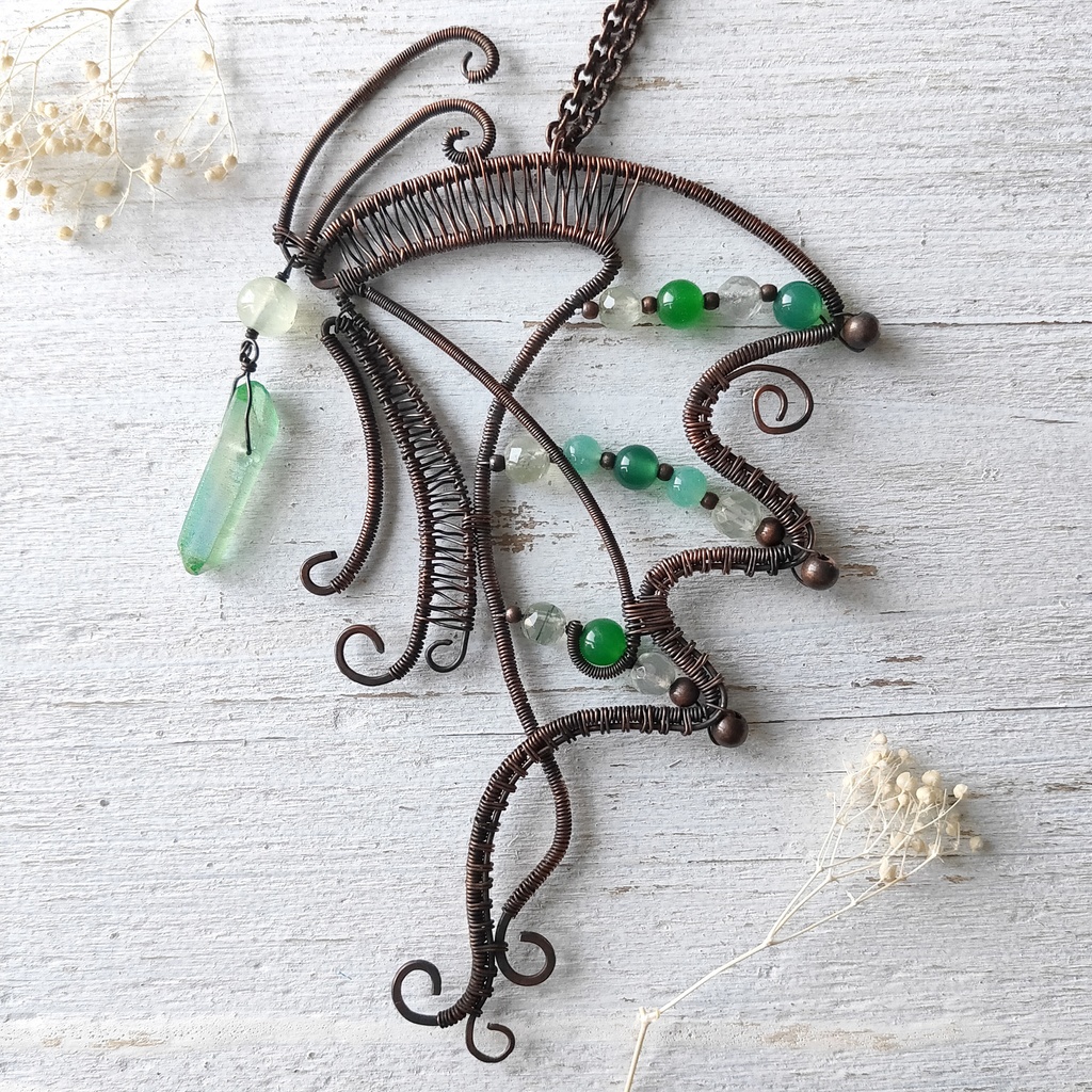 夢幻の蝶ネックレス*翠緑*