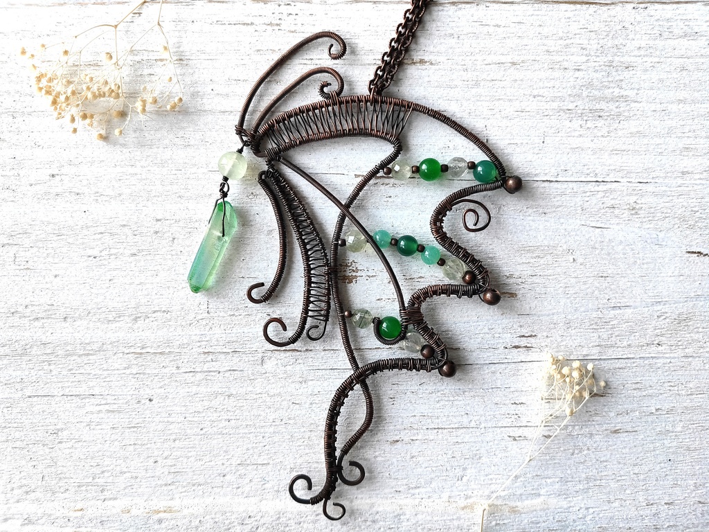 夢幻の蝶ネックレス*翠緑*