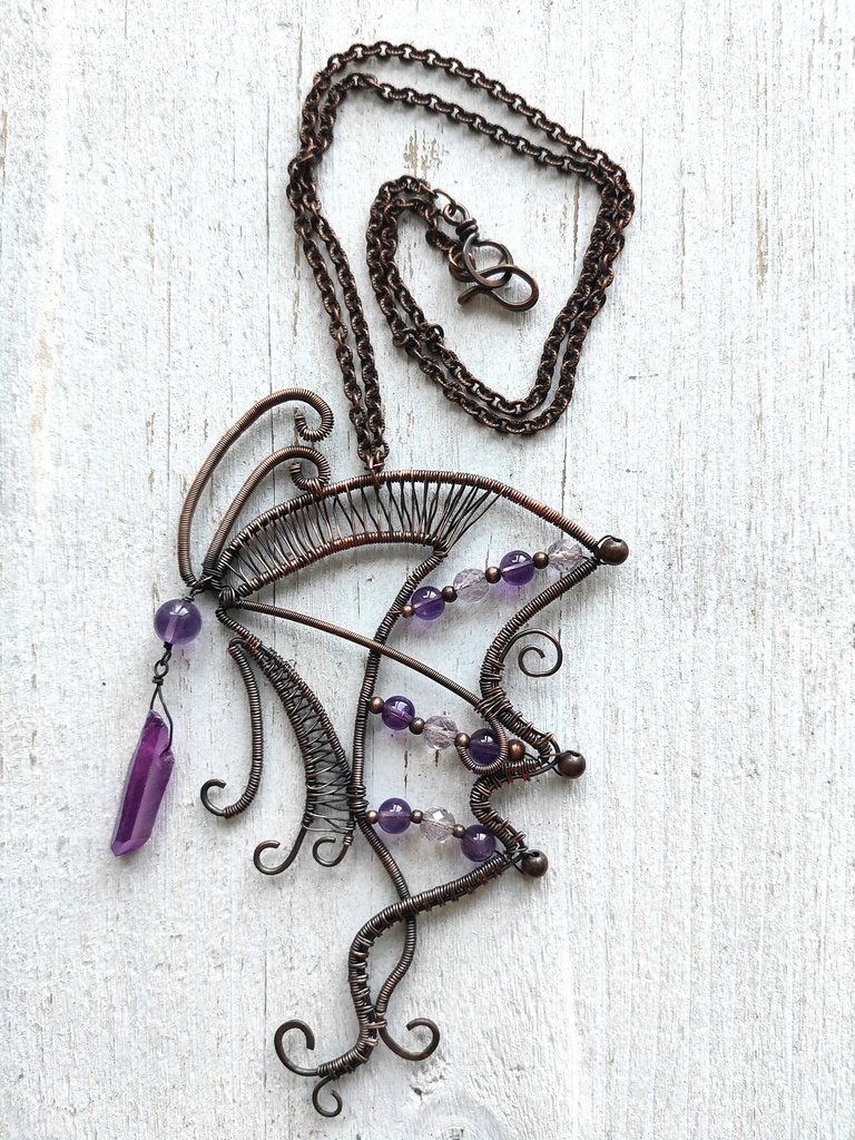 夢幻の蝶ネックレス*葡萄*