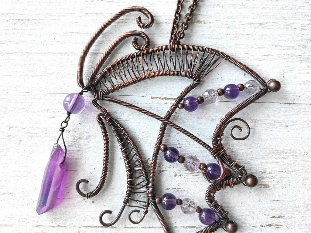 夢幻の蝶ネックレス*葡萄*