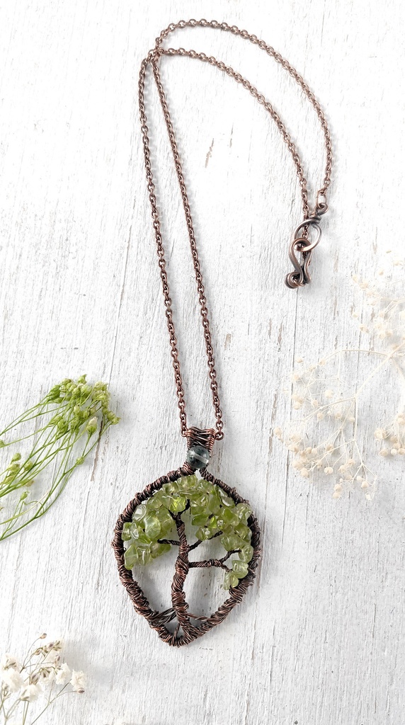 結晶の樹ネックレス*ペリドット*