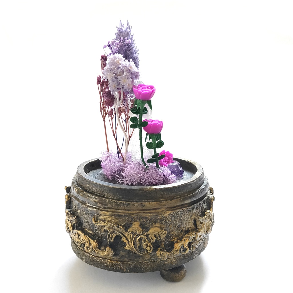 鉱物ランプ『紫』中サイズ・水晶・アメジスト