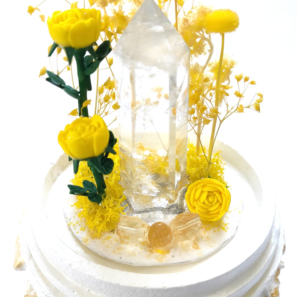 鉱物ランプ『黄』中サイズ・水晶・シトリン