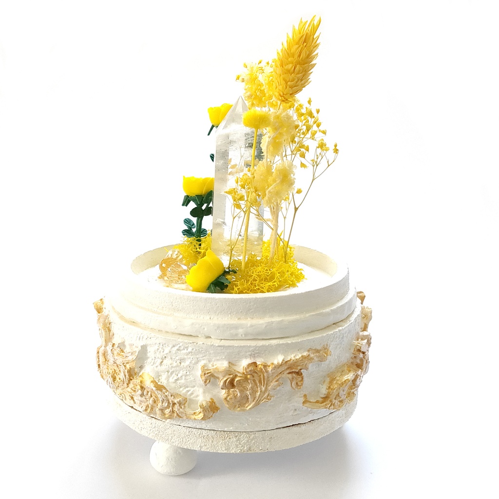 鉱物ランプ『黄』中サイズ・水晶・シトリン