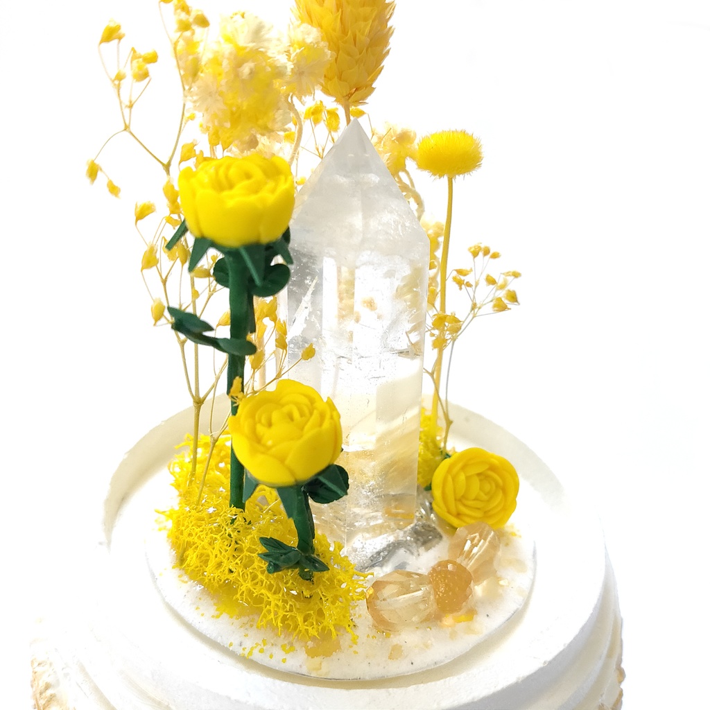 鉱物ランプ『黄』中サイズ・水晶・シトリン