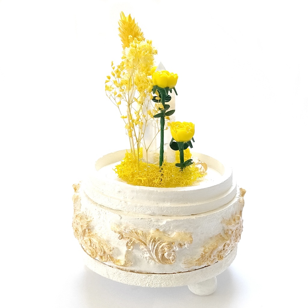 鉱物ランプ『黄』中サイズ・水晶・シトリン