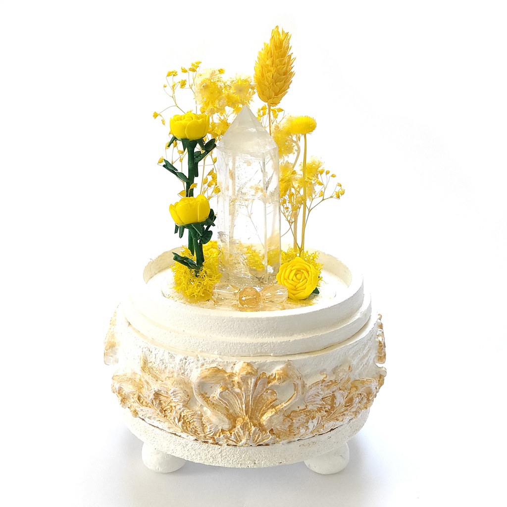 鉱物ランプ『黄』中サイズ・水晶・シトリン