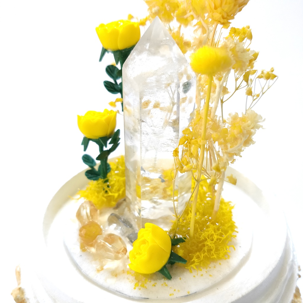 鉱物ランプ『黄』中サイズ・水晶・シトリン