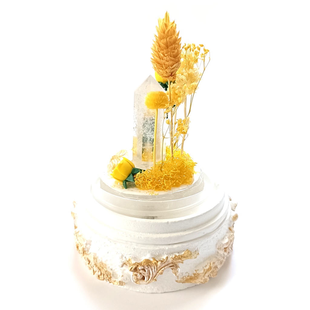 鉱物ランプ『黄』中サイズ・水晶・シトリン