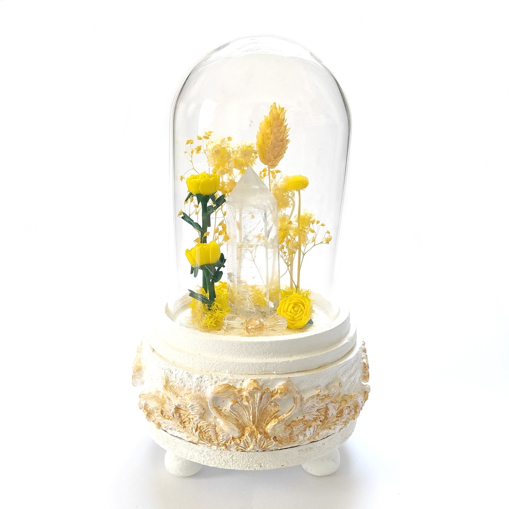 鉱物ランプ『黄』中サイズ・水晶・シトリン