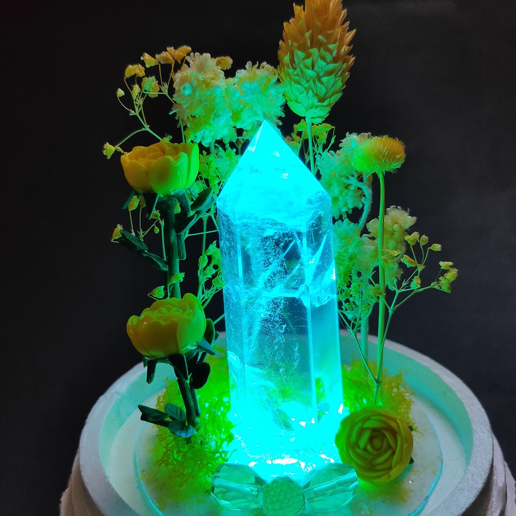 鉱物ランプ『黄』中サイズ・水晶・シトリン