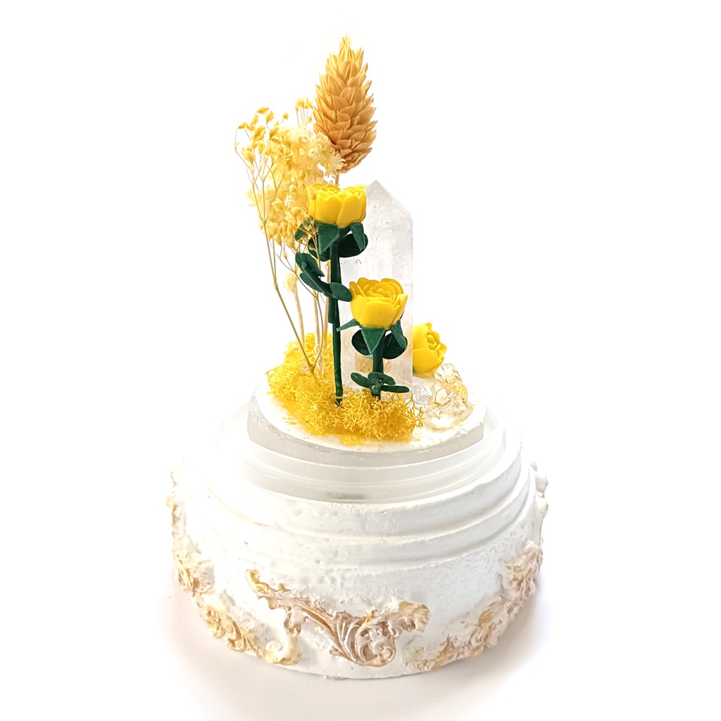 鉱物ランプ『黄』中サイズ・水晶・シトリン