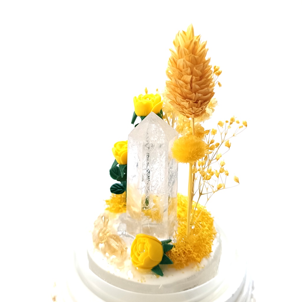 鉱物ランプ『黄』中サイズ・水晶・シトリン