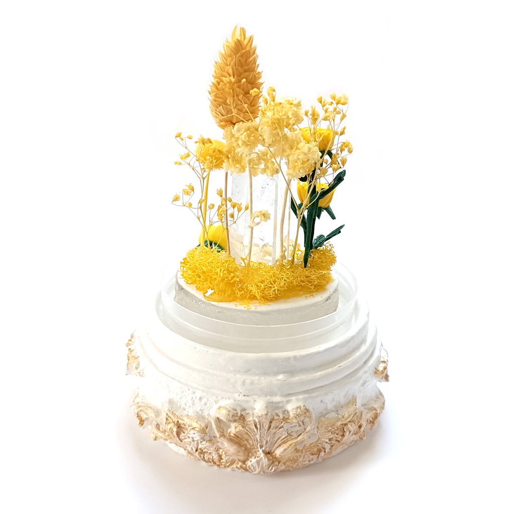 鉱物ランプ『黄』中サイズ・水晶・シトリン