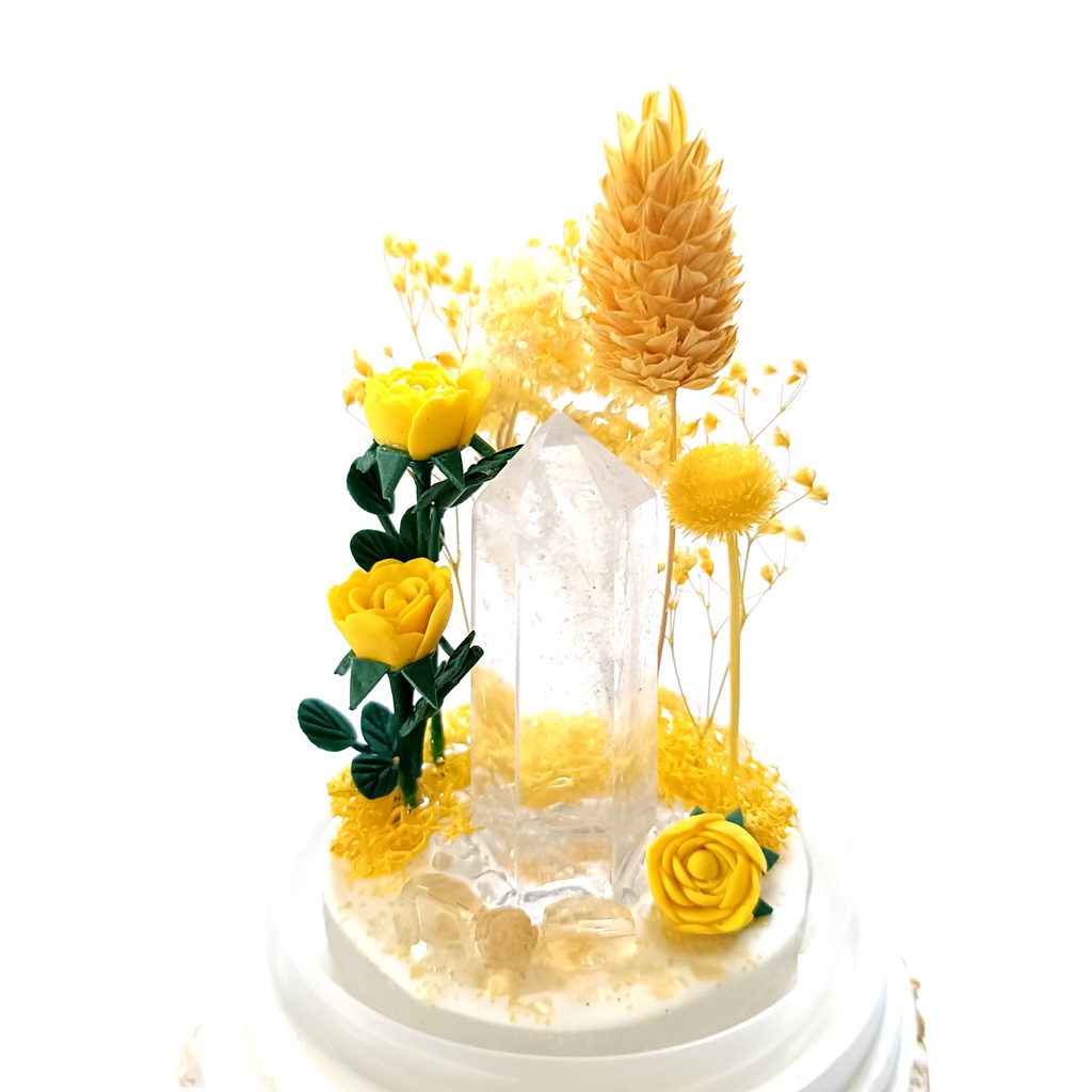 鉱物ランプ『黄』中サイズ・水晶・シトリン