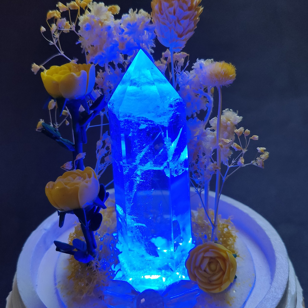 鉱物ランプ『黄』中サイズ・水晶・シトリン