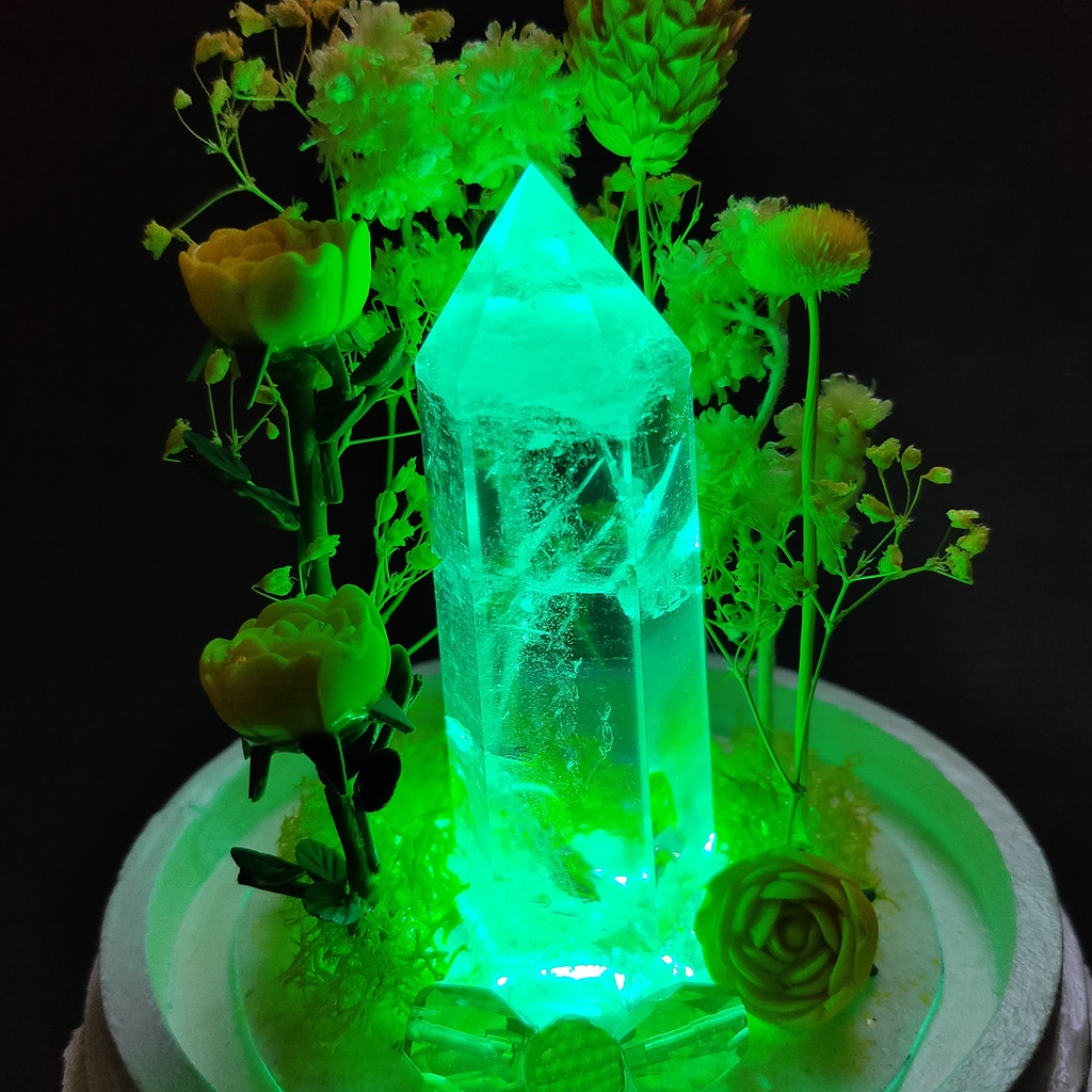 鉱物ランプ『黄』中サイズ・水晶・シトリン