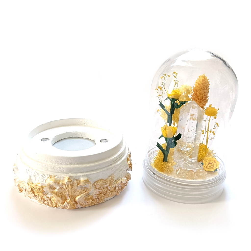 鉱物ランプ『黄』中サイズ・水晶・シトリン