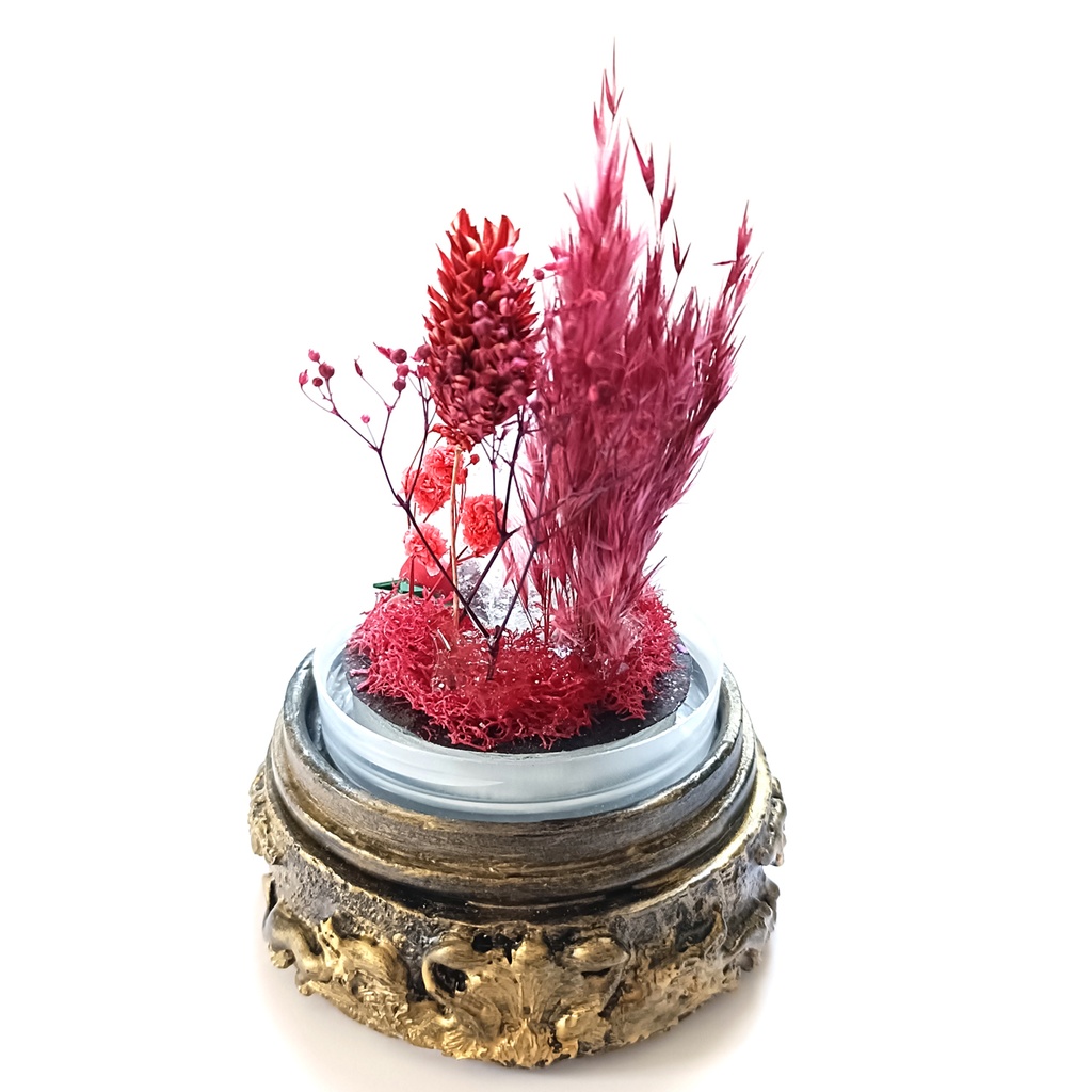 鉱物ランプ『赤』中サイズ・水晶・ガーネット