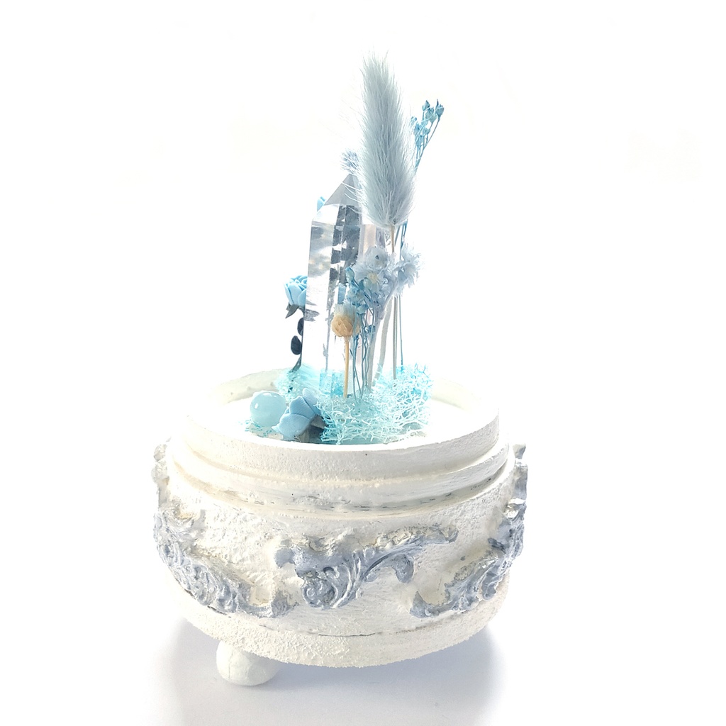 鉱物ランプ『水色』中サイズ・水晶・アクアマリン