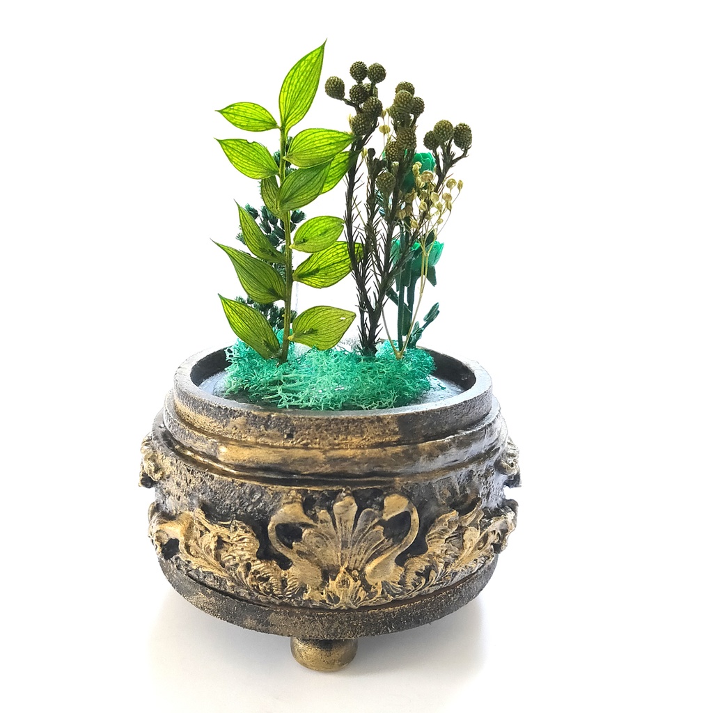 鉱物ランプ『緑』中サイズ・水晶・エメラルド