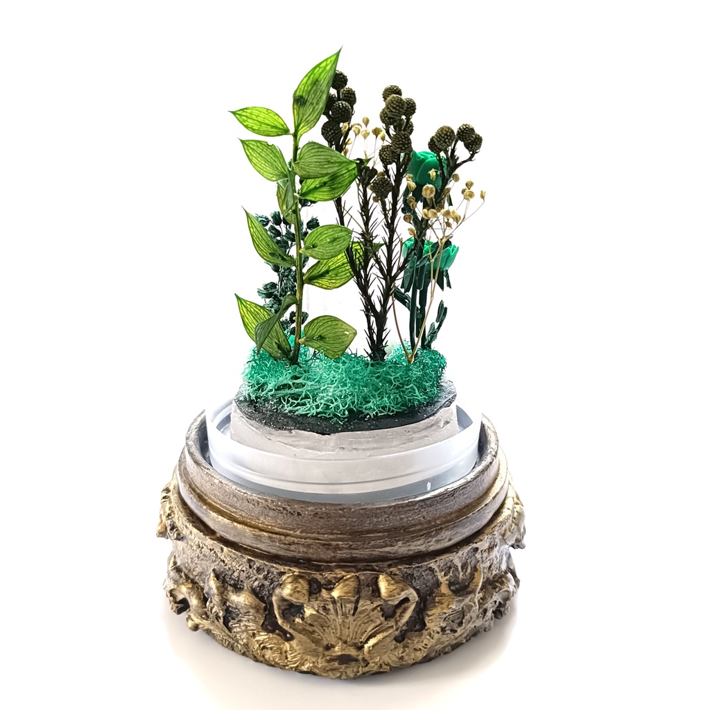 鉱物ランプ『緑』中サイズ・水晶・エメラルド・ヒスイ