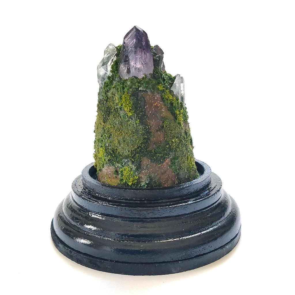 【期間限定・夏】鉱物ランプ『水晶山脈』中・リモコン切替点灯