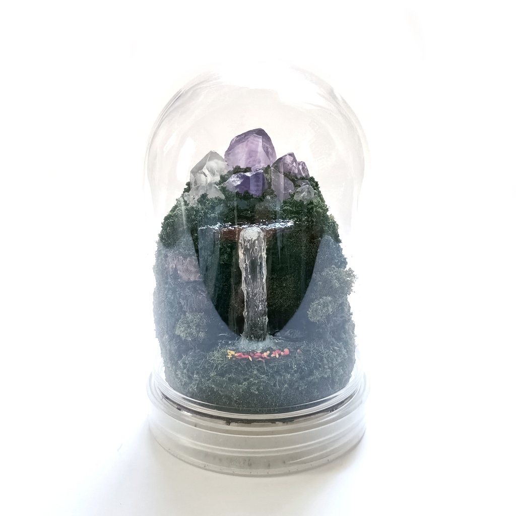 鉱物ランプ『水晶山脈』中サイズ