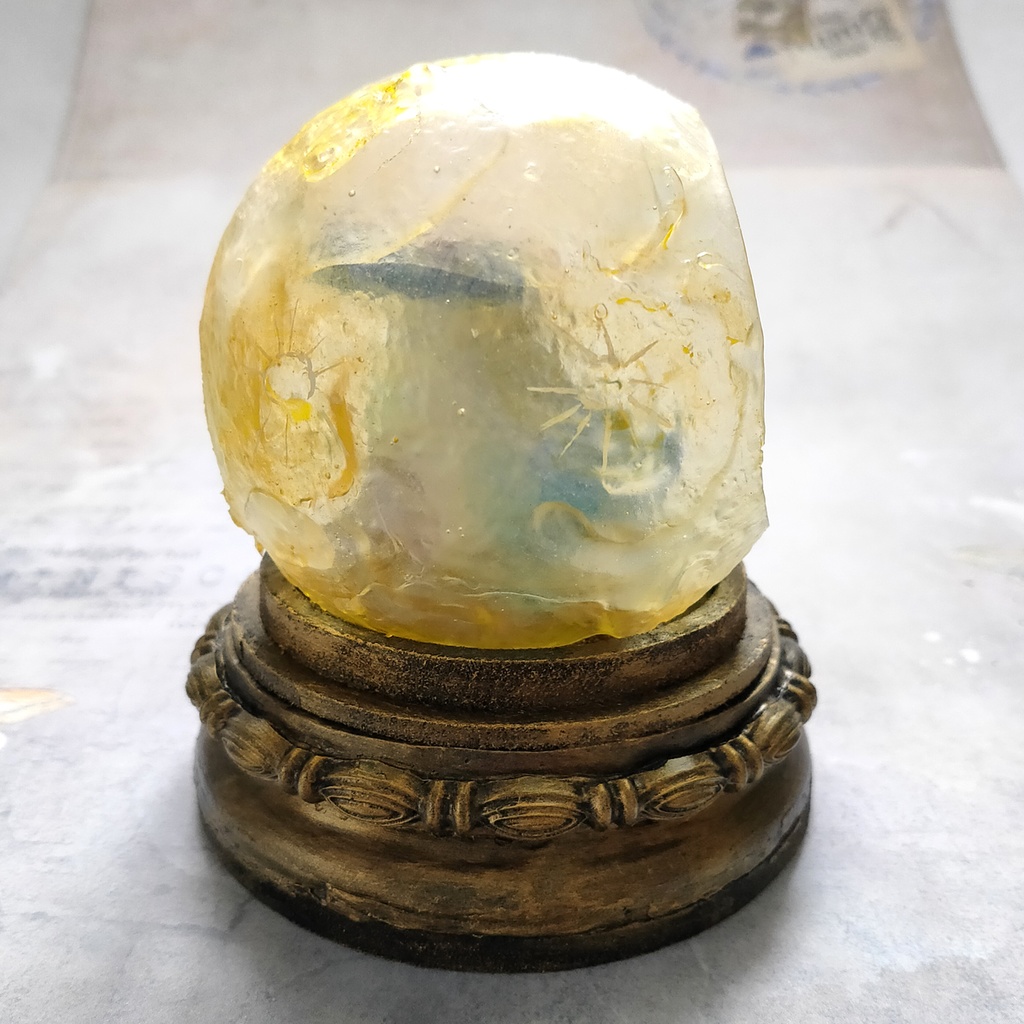 鉱物ランプ『月世界』中・水晶・リモコン切替点灯