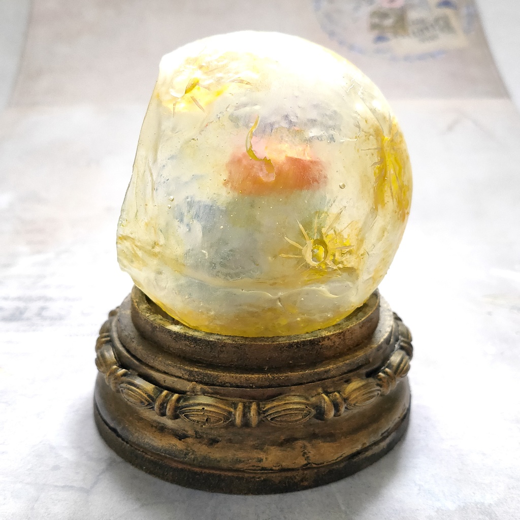 鉱物ランプ『月世界』中・水晶・リモコン切替点灯