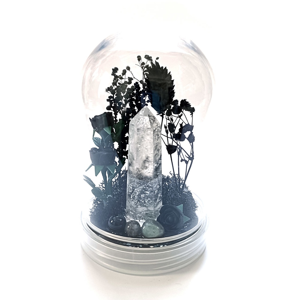 ドームのみ『黒』中サイズ・水晶・オニキス