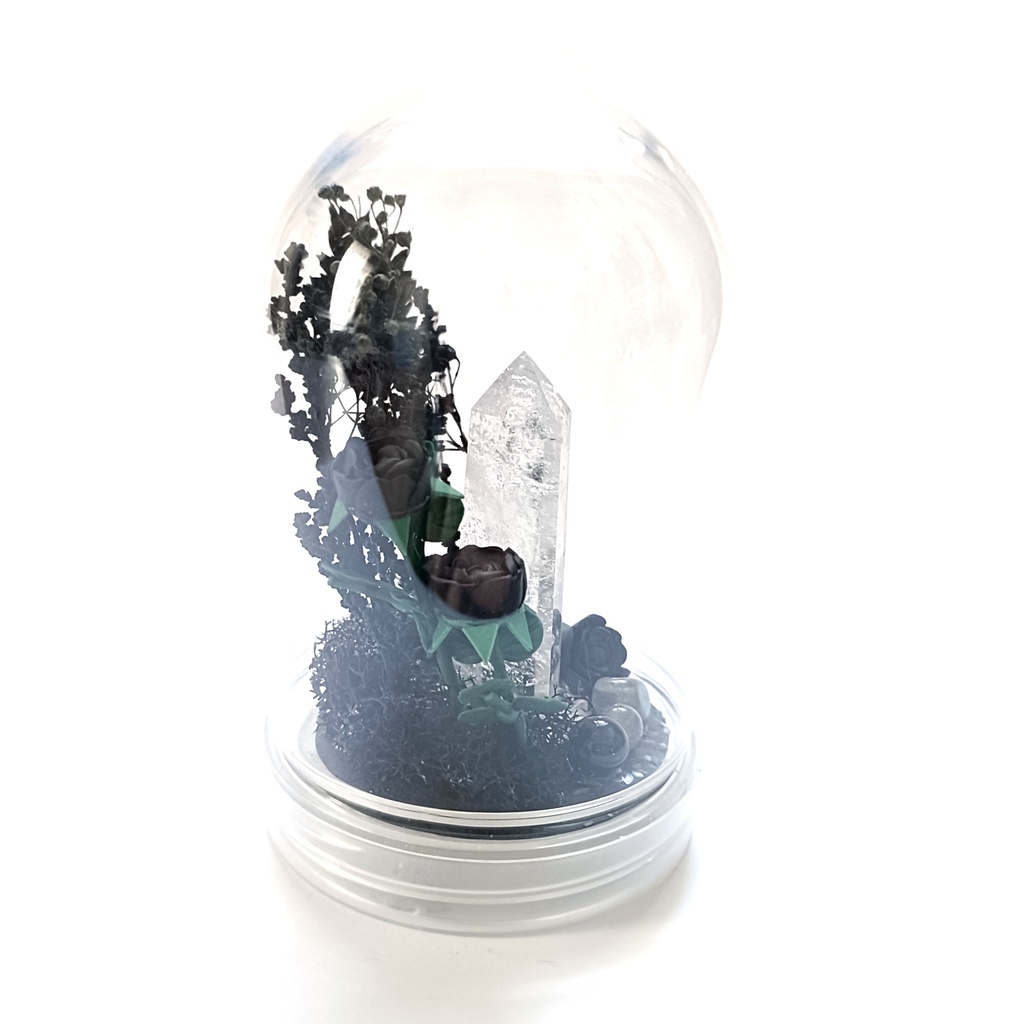 ドームのみ『黒』中サイズ・水晶・オニキス