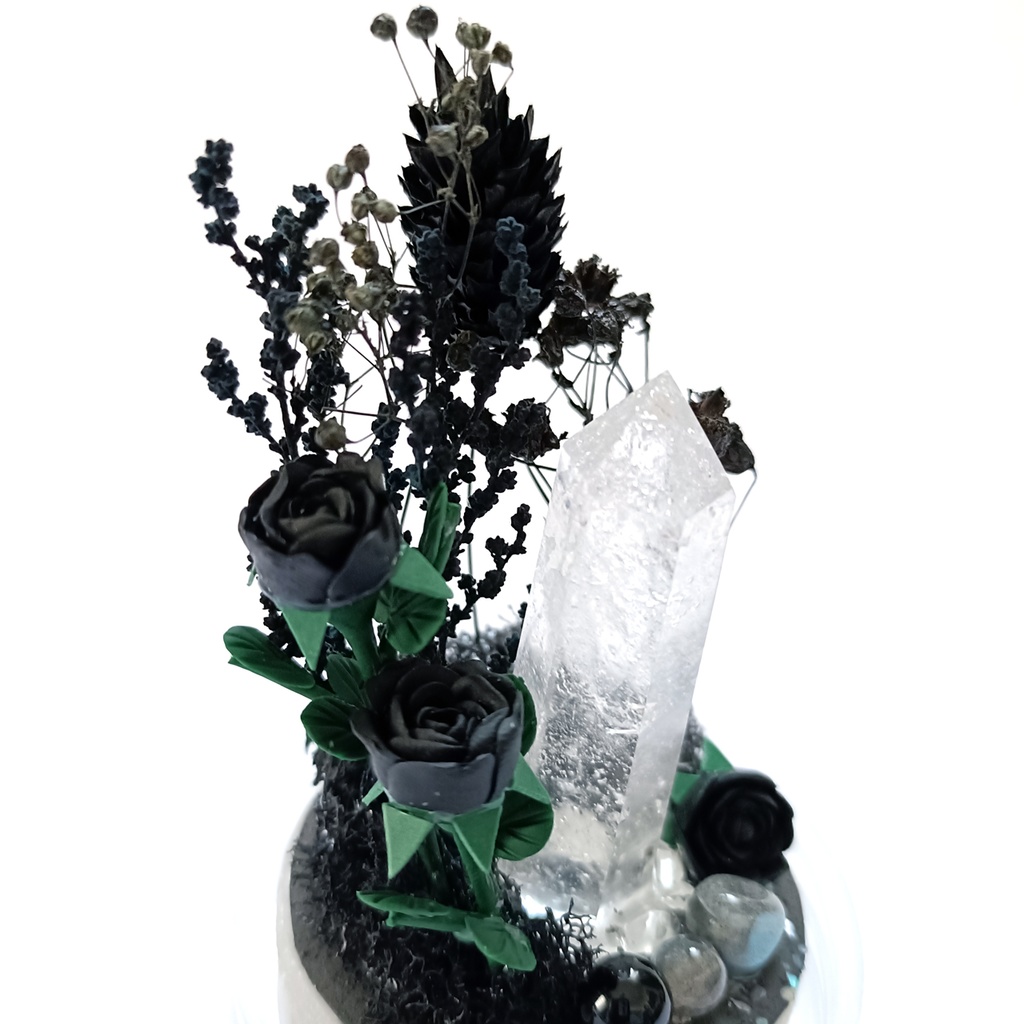 ドームのみ『黒』中サイズ・水晶・オニキス