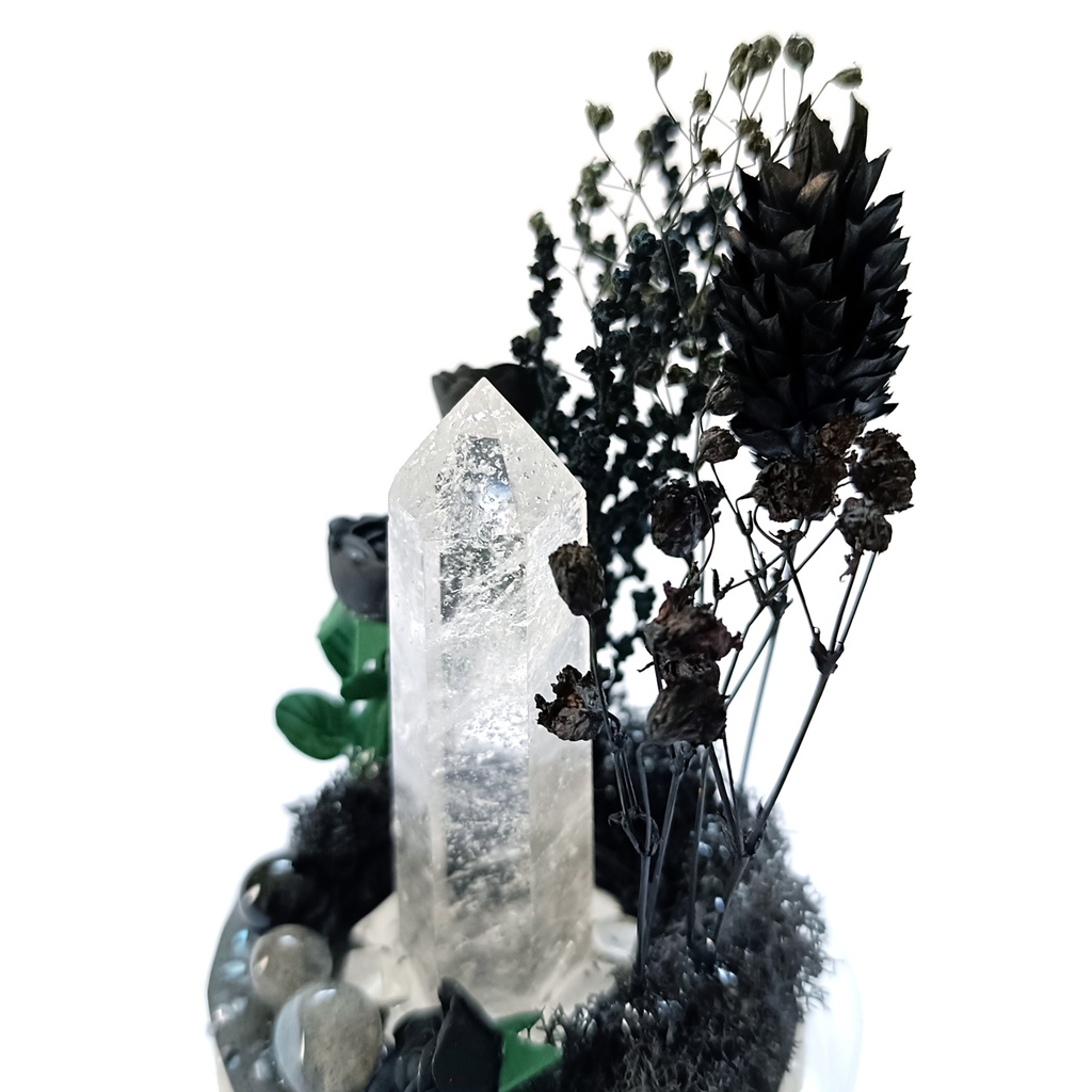 ドームのみ『黒』中サイズ・水晶・オニキス