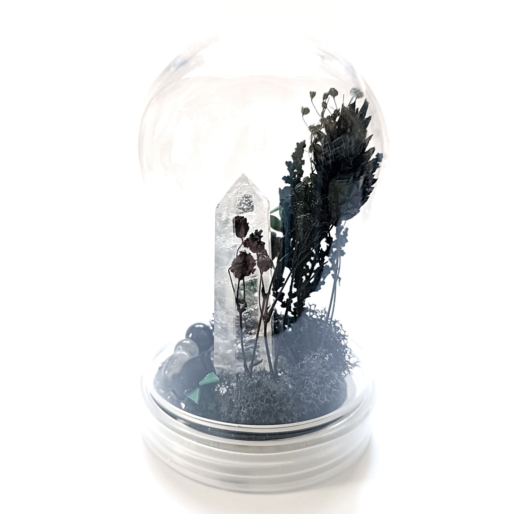 ドームのみ『黒』中サイズ・水晶・オニキス