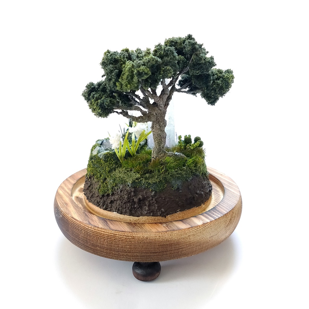 鉱物ランプ『水晶庭園-夏の庭-』大・水晶・リモコン切替点灯