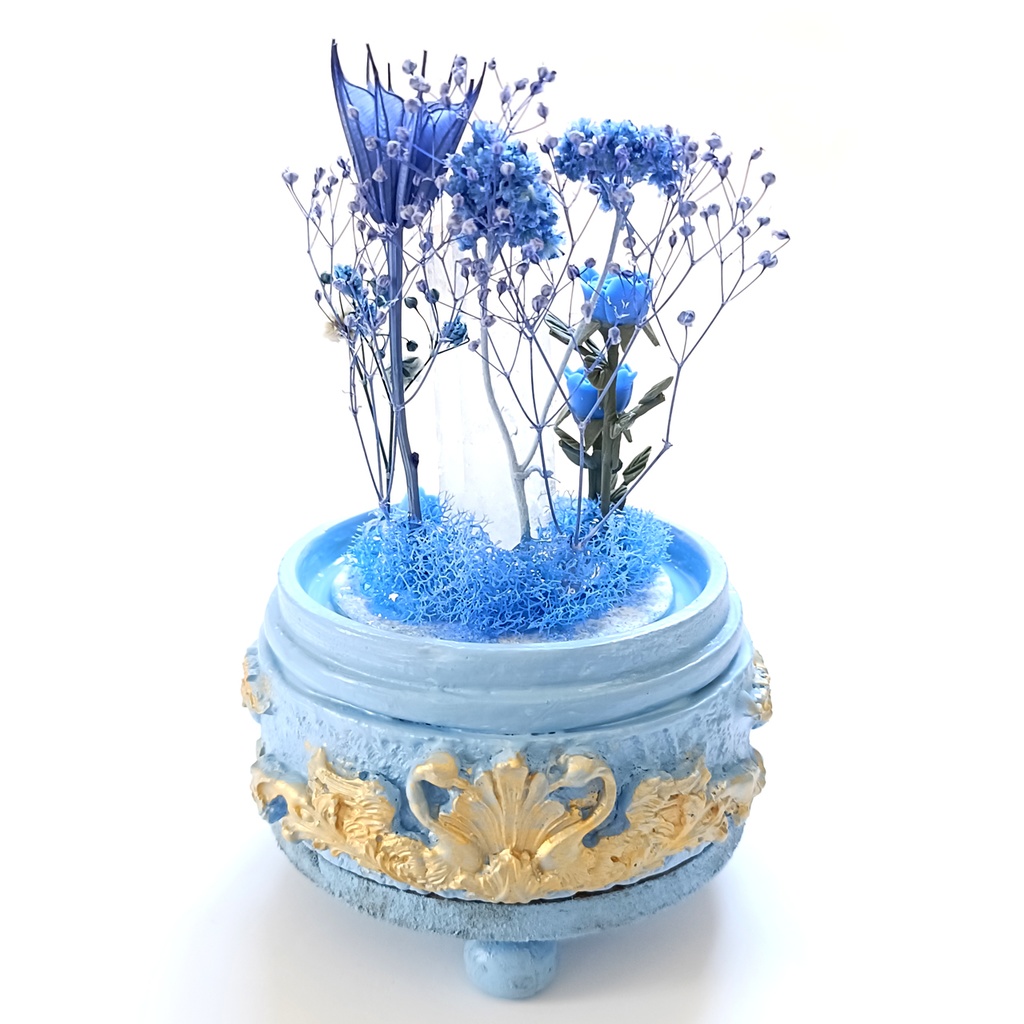 鉱物ランプ『青紫』中・水晶・タンザナイト・リモコン切替点灯