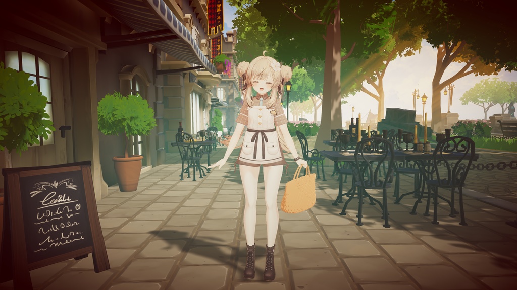 【VRChat向け】編みかごトートバック