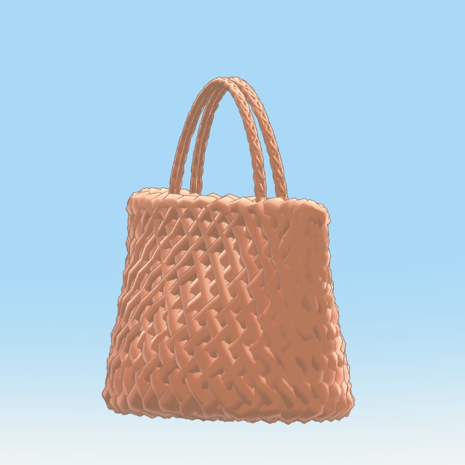 【VRChat向け】編みかごトートバック