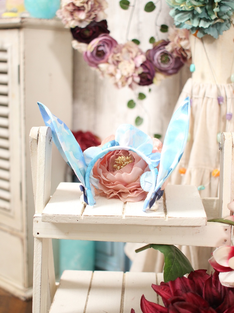 うさみみカチューシャ 紫陽花ブルー