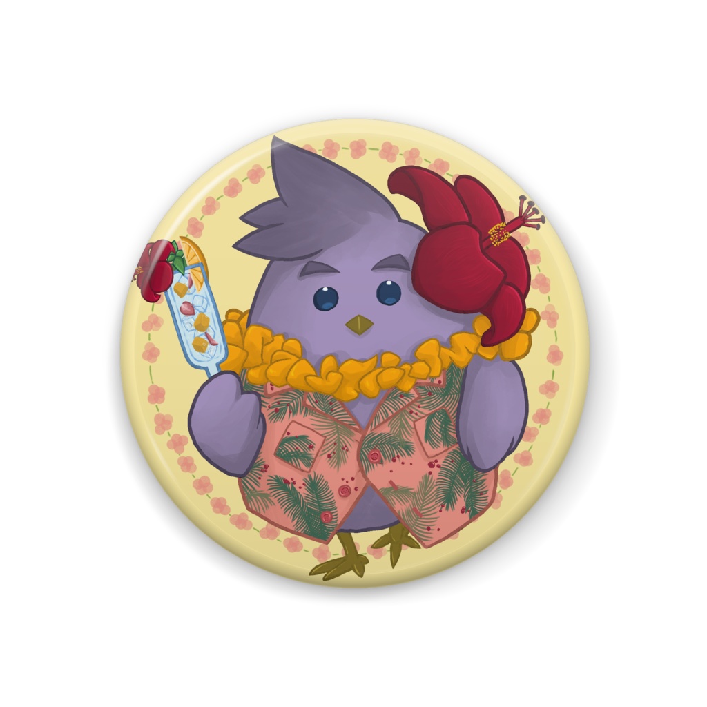 【非公式】万象院ハッカHAKKITO FLOWERコレクション夏Summer缶バッジ