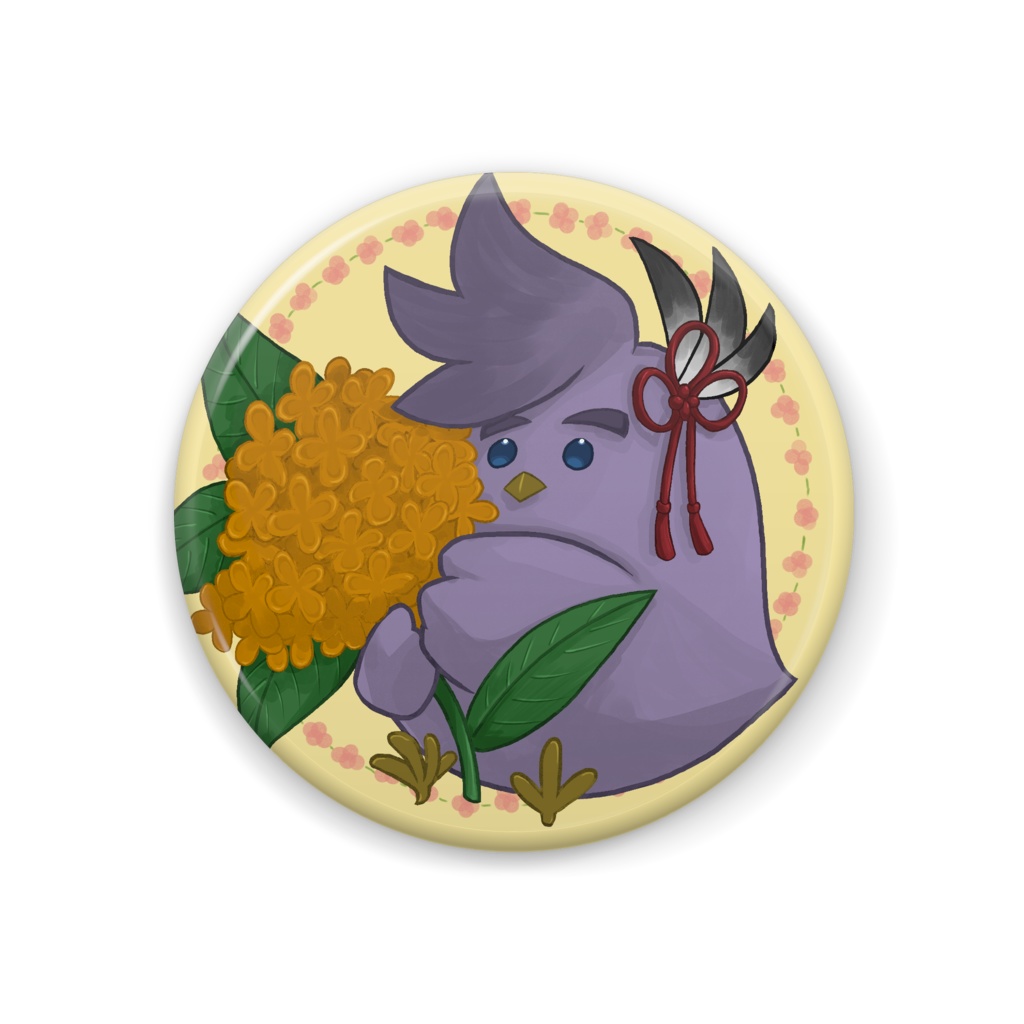 【非公式】万象院ハッカHAKKITO FLOWERコレクション秋Fall缶バッジ