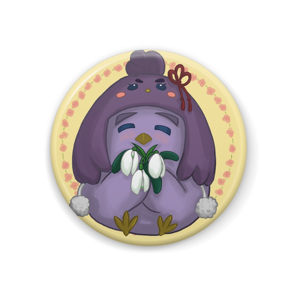【非公式】万象院ハッカHAKKITO FLOWERコレクション冬Winter缶バッジ