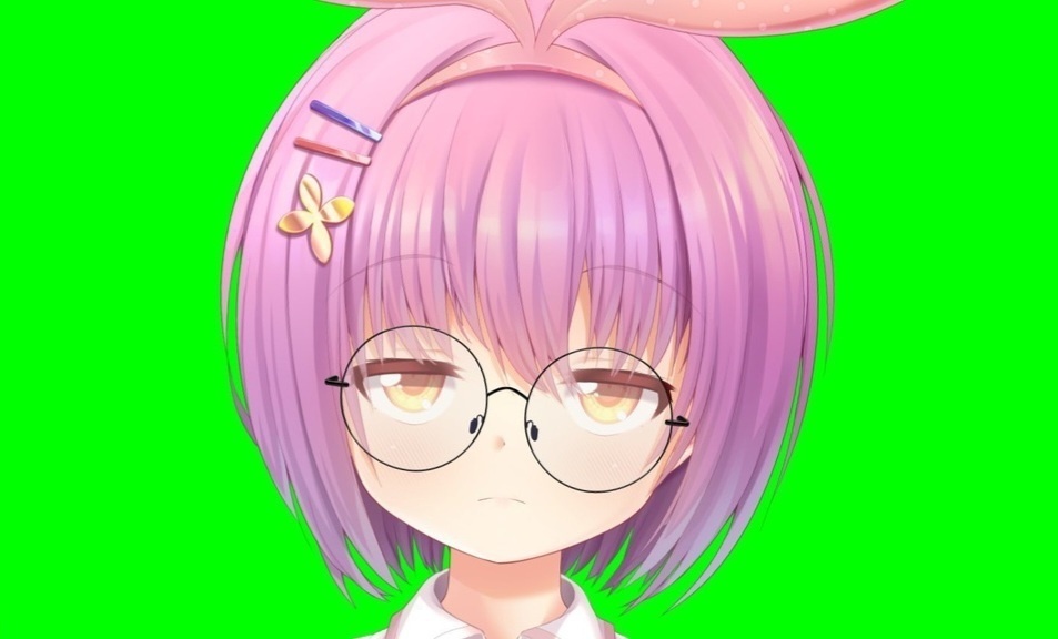 【大きな丸メガネ二種】VTS自撮り推奨透過png付き モデリング改変〇